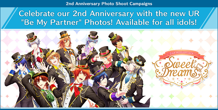 Celebrate our 2nd Anniversary with the new UR "Be My partner" Photos! Available for all idols!