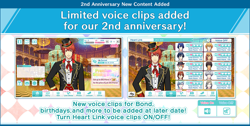 Limited voice clips added for our 2nd anniversary!